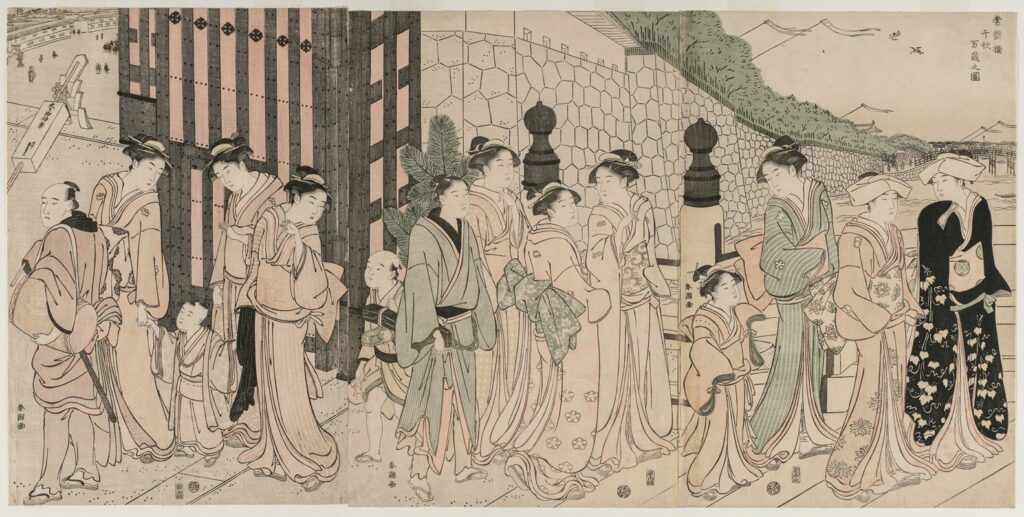 The artwork A Thousand Autumns, Ten Thousand Years on Tokiwa Bridge (early 1790s)