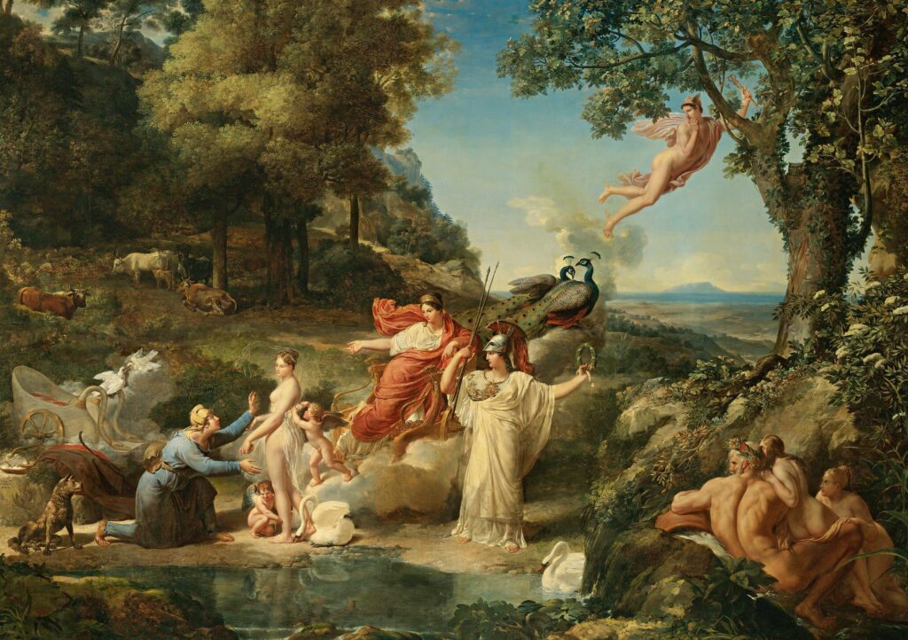 The Judgement Of Paris (1812) by Guillaume-Guillon Lethière (French, 1760 – 1832)