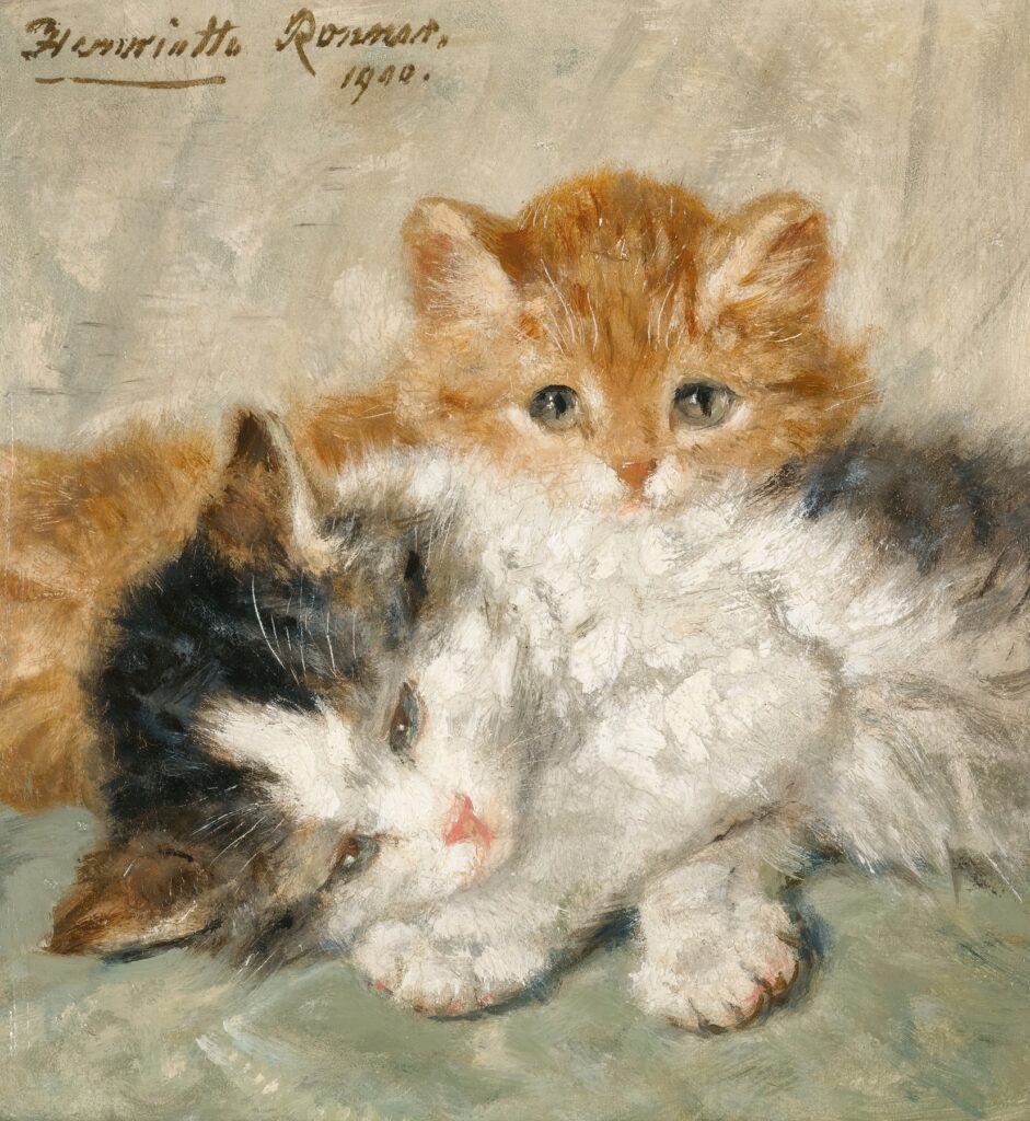 Sleepy Kittens (1900) Henriëtte Ronner-Knip (Dutch, 1821 – 1909)